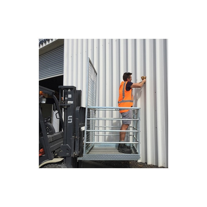 Forklift Access Safety Cage with tool box