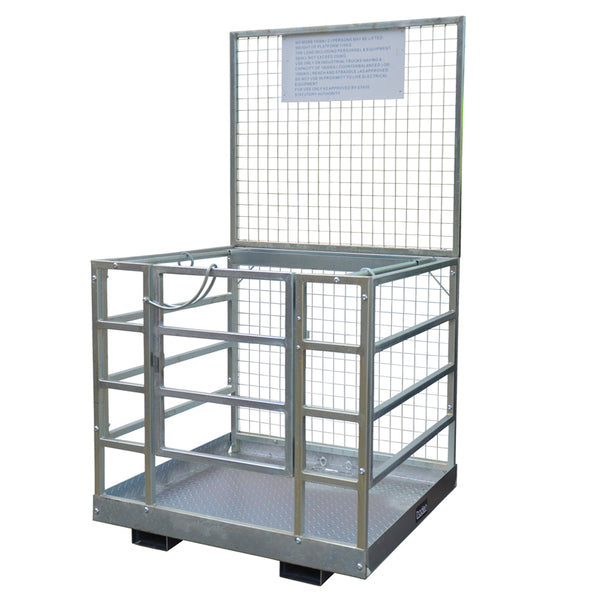 Forklift Access Safety Cage with tool box