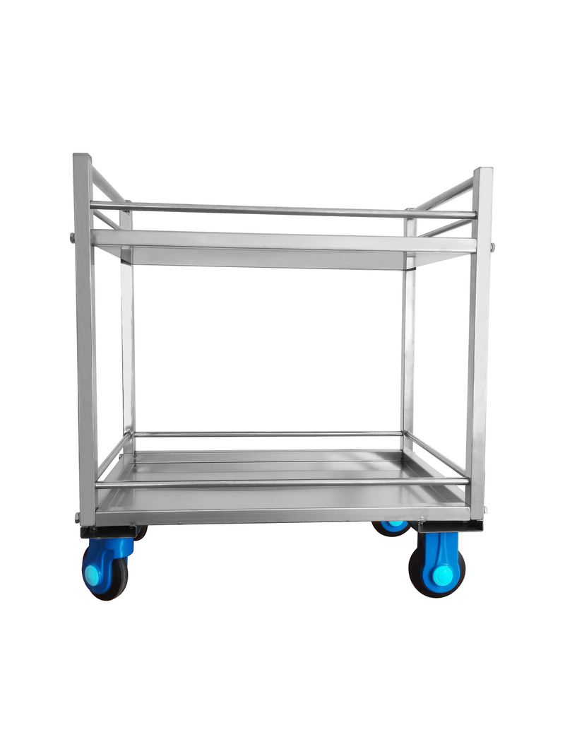 Stainless Steel 2 Tier - Hand Platform Trolley Cart
