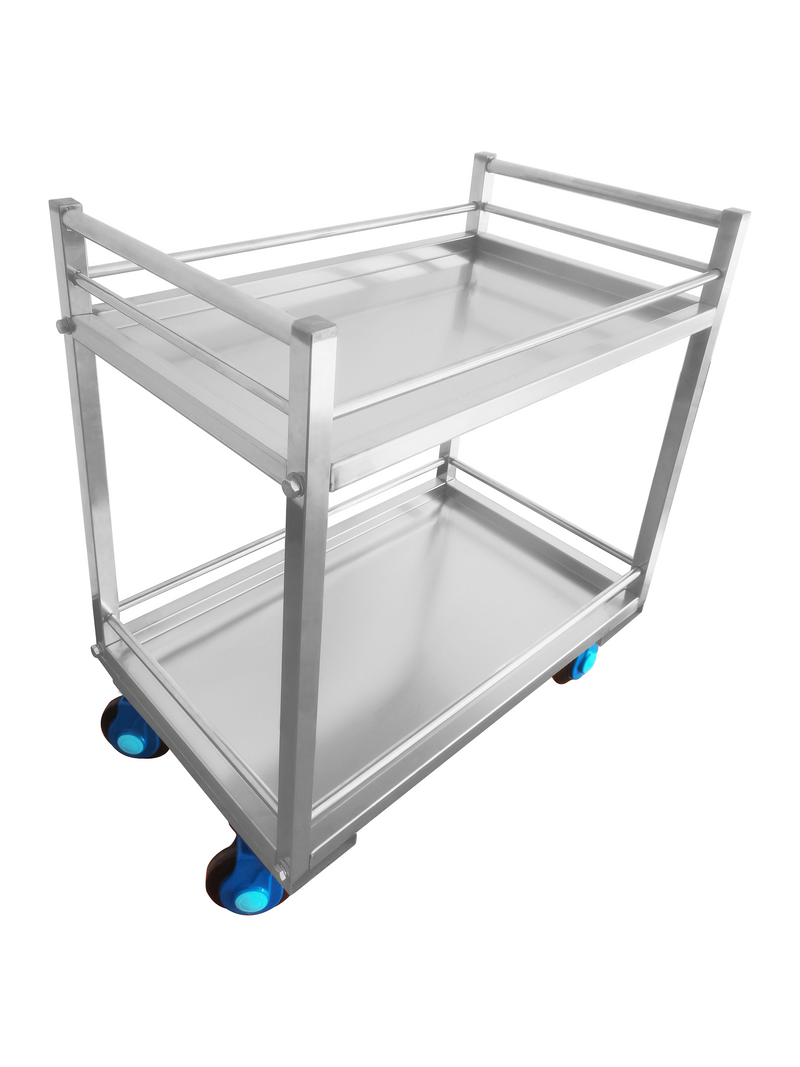 Stainless Steel 2 Tier - Hand Platform Trolley Cart