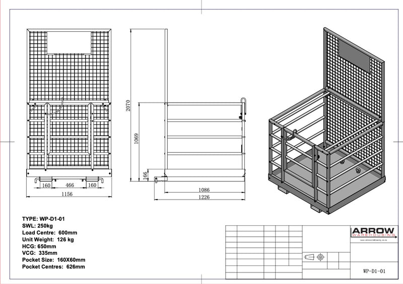 Forklift Access Safety Cage